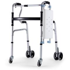 The foldable portable portable elderly quadropods hand push 2017 new old Walker simple small wheelchair Light grey
