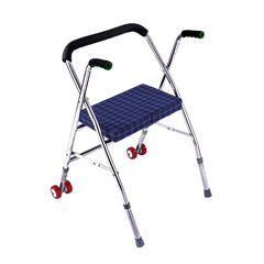 Walking stick folding stool with wheel car toddler walking legs turn the elderly elderly wheelchair for trolley brown