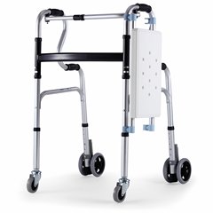The old man walkers ferry portable folding portable chair old quadropods trolley walking Walker Light grey
