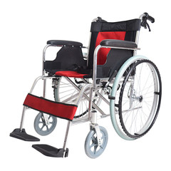 Heng Hubang foldable wheelchair Aluminum Alloy handbrake scooter being portable cart disabled elderly elderly yellow