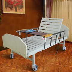 Electric single and double bed nursing bed, multifunctional sickbed for family, paralysis elderly patients, bed with table, package mail