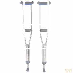 Crutch stick elderly cane elderly cane disabled people double crutch stainless steel aluminum alloy anti-skid walker white