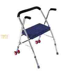 Thickened elderly Walker belt pulley Claus quadropods stool Walker Walker folding cart blue