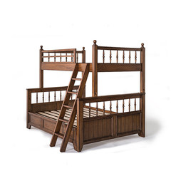 American red oak wood bed bunk bed mother bed bunk bed children bedroom furniture 1800mm*2000mm birch Frame structure