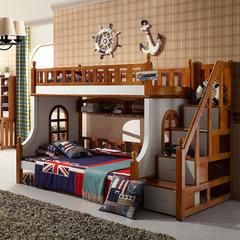 儿童实木床高低床男女上下床 1200mm*1900mm 高低床+拖床 送两床垫+书架 更多组合形式