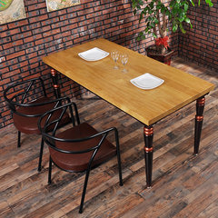 American style rural retro iron table, conference table, desk chair, solid wood table and chair, computer desk, desk furniture Table 180*80*70/8CM