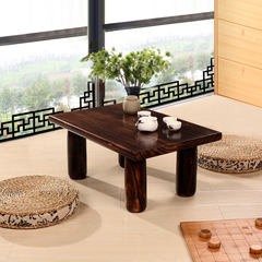 Post burn wood table and table Paulownia tatami creative windows platform table table table table style Non gel natural 3D coconut palm + egg sponge Assemble