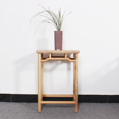 The old elm wood lacquer free flower new Chinese small log table Ming side several modern minimalist Zen furniture Ready side table