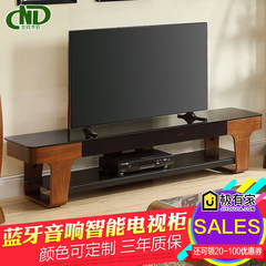 American solid wood TV cabinet, multifunctional audio TV cabinet, integrated living room, audio-visual cabinet, TV cabinet Assemble walnut