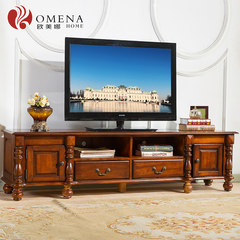 Europe type Nami village wood TV cabinet style living room furniture cabinet large-sized apartment table TV cabinet combination Ready Wood color