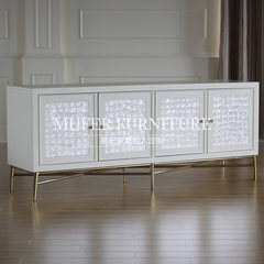 High end custom furniture, American style, post-modern, new classical living room, beech cabinet, TV cabinet, GC64 Ready Size and color can be customized