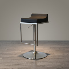 Designer creative Denmark with fashionable modern personality lifting rotating foot bar chair stool white