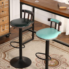 American Bar Stool stool rotary lifting retro modern minimalist fashion creative restaurant bar stool chair Mr. cat linen