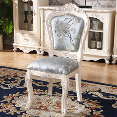 European American wood chair cloth chair white household new classical luxury small modern minimalist leather chair stool chair Such as cloth chair