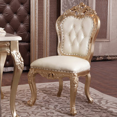 European style dining chair dining chair wood stool chair armchair retro lounge chair 203 Double carved chair