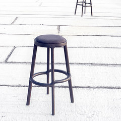 A high tone wood chair stool bar stool character original designer coffee bar chair Grey - Oak soft stool (spot)
