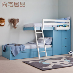 Creative solid wood child bed, elevated bed, high and low bed, bed and down, wardrobe, bed, combined mother and child bed, double bed 1000mm*2000mm A full set of wiping varnish Only high and low beds
