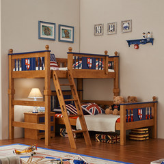 All solid wood bed, high and low beds, bunk beds, children's beds, boys' beds and American beds 1200mm*1900mm Get out of bed + wardrobe More combinations