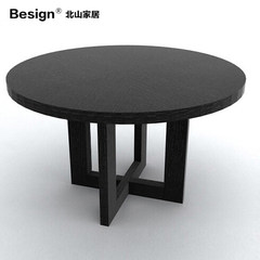 Beishan home furniture custom restaurant furniture round table table, solid wood veneer, simple fashion round table paint White Matt (1200*726)