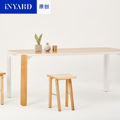 [InYard original]1.8 meters imported white oak solid dining table, overseas designer Nordic simplified conference table Please consult the customer service color before shooting