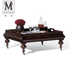 High end customization, American new classical European style modern living room, solid wood living room, coffee table, tea table, IC9 Ready Size and color can be customized