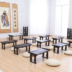 Folding table table paulownia wood burning windows platform tatami low table tea table desk Ancient Chinese Literature Search Army green Ready