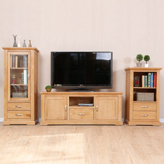 Seven forest pure solid TV cabinet combination, simple modern oak cabinet, living room furniture, small unit TV cabinet Ready Low side cabinet