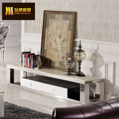 TV cabinet, stainless steel TV cabinet, marble / glass TV cabinet, neoclassical, post modern cabinet with wooden cabinet Assemble 2000*450MM
