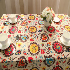 Linen tablecloths simmias Mianma cloth storm national TV cabinet table table cloth cover towels Figure 130*130cm