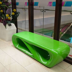 Shopping malls, chairs and chairs, outdoor garden chairs, glass steel benches, chairs, clubs, leisure tables and chairs, creative leisure chairs 1.8 meters (color can be customized)