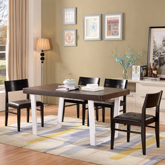Table and chair combination, simple modern dining table, dining table, rectangle creative dining table, home 145*85*75cm