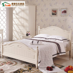European bed, rural bed, solid wood bed, Korean bed, double bed, princess bed, high box, bed, 1.5m1.8 meters 1500mm*2000mm white Frame structure
