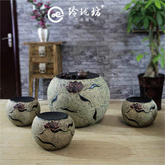 Chinese furniture table, fashionable simple tea table, wind, creative countryside, round glass living room, European style small tea table Ready Single stool