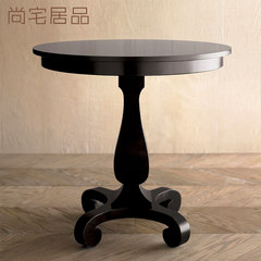 Creative American country all solid wood tea table, small apartment, living room sofa side, a few round small side, table corner custom made Ready Wiping varnish