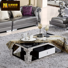 Stainless steel tea table, marble surface modern simple originality, can be customized new special package mail small family tea table Assemble 1300*700MM
