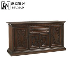 Antique wood furniture as a TV cabinet bedroom TV cabinet high-end villa living room cabinet short audiovisual cabinet Ready Customized drawings