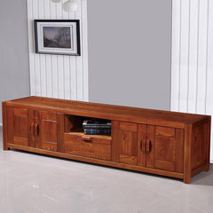 All solid wood TV cabinet cabinet of modern Chinese elm lockers simple living room furniture