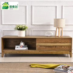 Wood wax TV cabinet log / North America 1.5 meters large-sized apartment living room environmental protection maroon TV cabinet cabinet cabinet