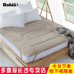 Much like the tatami bed cushions genuine coral velvet protective pad mattress with double 1.5m1.8 single 1.2 meters Deep khaki color 120× 200cm