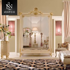 The French neo classical European wardrobe door mirror wardrobe 3 European luxury villa sample custom furniture bin. Wardrobe 3 door Assemble