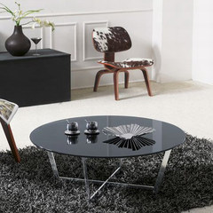 CM-D71 fashion, modern minimalist design, stainless steel living room carpet, European style Denmark side round tea table Assemble black