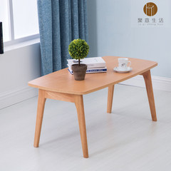 Creative wood tea table large-sized apartment Nordic logs coffee table simple modern folding table living room coffee table Ready Square tea table