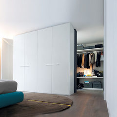 Furniture bedroom wardrobe, modern minimalist bedroom, open door wardrobe, 4 door, 6 door wardrobe, custom cabinet 4 door W180*D55*H220CM Single Assemble