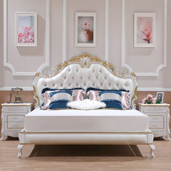 Australian Olympian new classical European solid wood bed bed bed 1.8 meters double bedroom twin bed furniture 1500mm*2000mm Copper and gold Frame structure