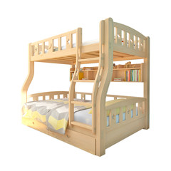 Upper and lower bunk beds, adult teenagers, 1.8 multifunctional beds, upper and lower bunk beds, upper and lower layers, modern simplicity 1500mm*2000mm Non gel natural 3D coconut palm + egg sponge Only high and low beds