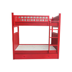 Shanghai pure wood European style American furniture, children go up and down, high-low bed, elevated bed, real shot 1000mm*1900mm gules Only high and low beds