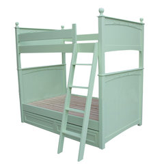 温州 纯实木 欧式美式家具 儿童上下床 高低子母床 高架床 实拍 1000mm*1900mm 陌上花开 只有高低床