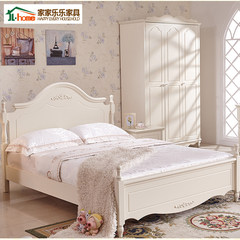 Korean bed garden home double bed, 1.81.5 meters Korean marriage bed, modern simple bed, Princess Bed 1.5 meters 1500mm*2000mm white Frame structure