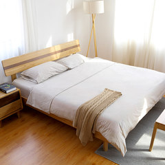普兰达北欧实木床现代简约大小户型卧室双人床韩式风格家具婚用床 其他 1.5M床A 支架结构