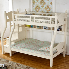 Solid wood mother bed, bed, bed, space, children bed, double bed, bookshelf, ladder cabinet, adult multifunctional bed 1200mm*1900mm All solid wood letter bed (2540*1280*1940) Bed + ladder cabinet